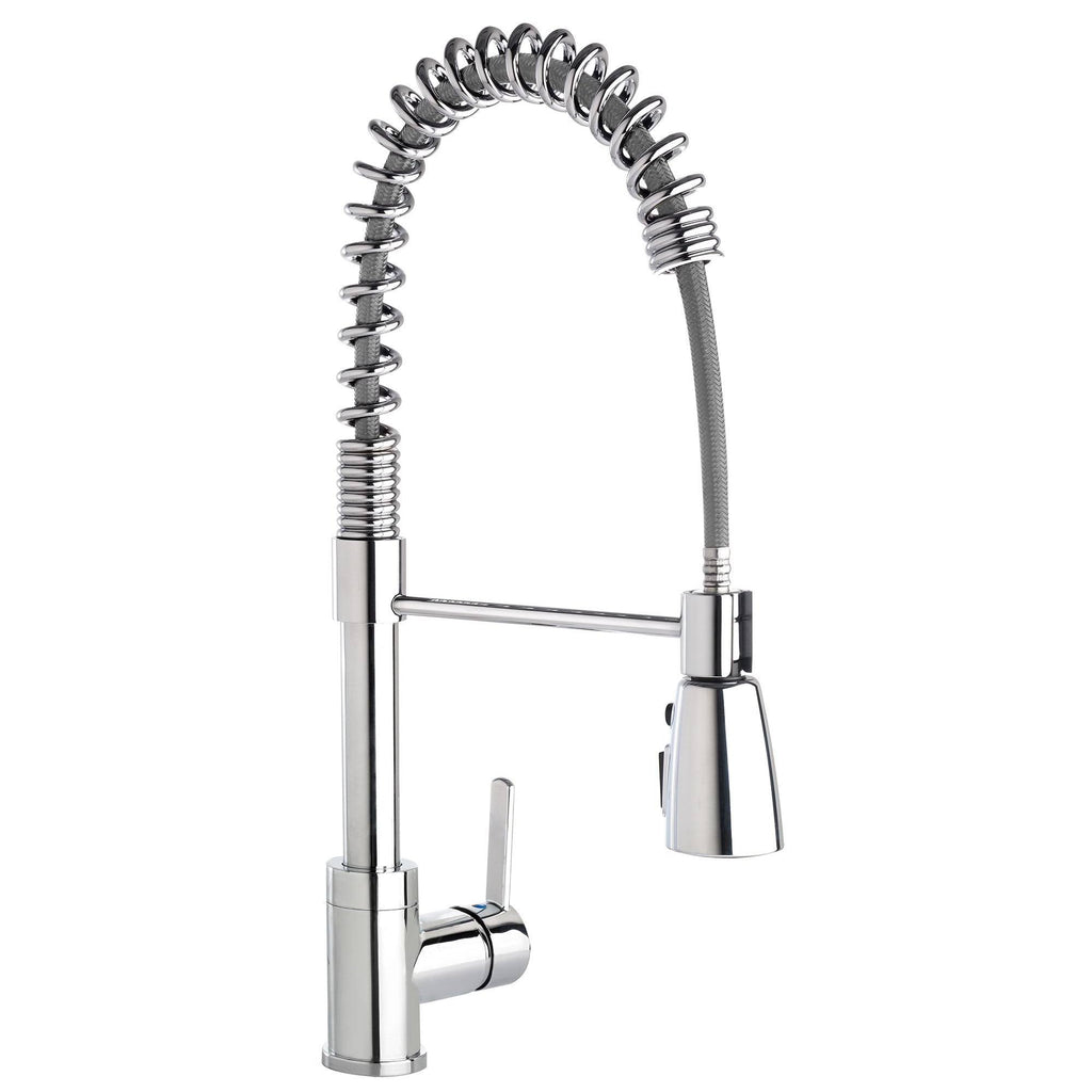 Chrome Double Strainer Kitchen Kit with Commercial Style Faucet U517