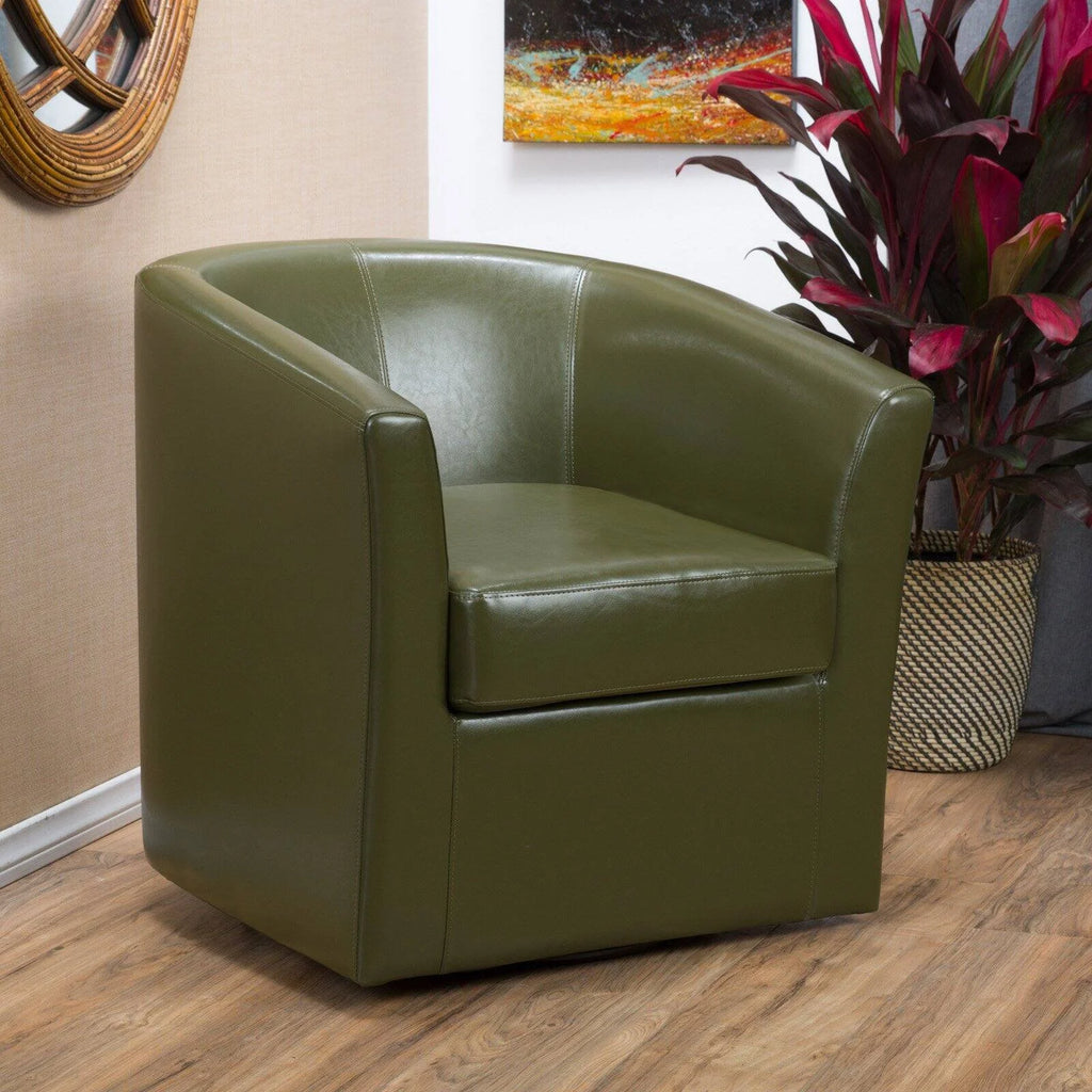 Barrel Club Chair with Swivel Seat F9767