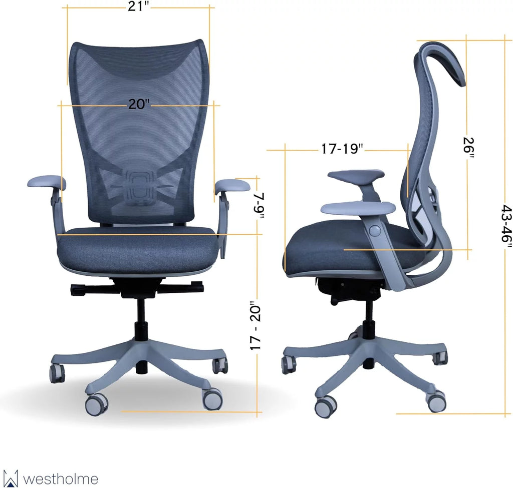 High Back Ergonomic Office Chair with Adjustable Lumbar Support M63067