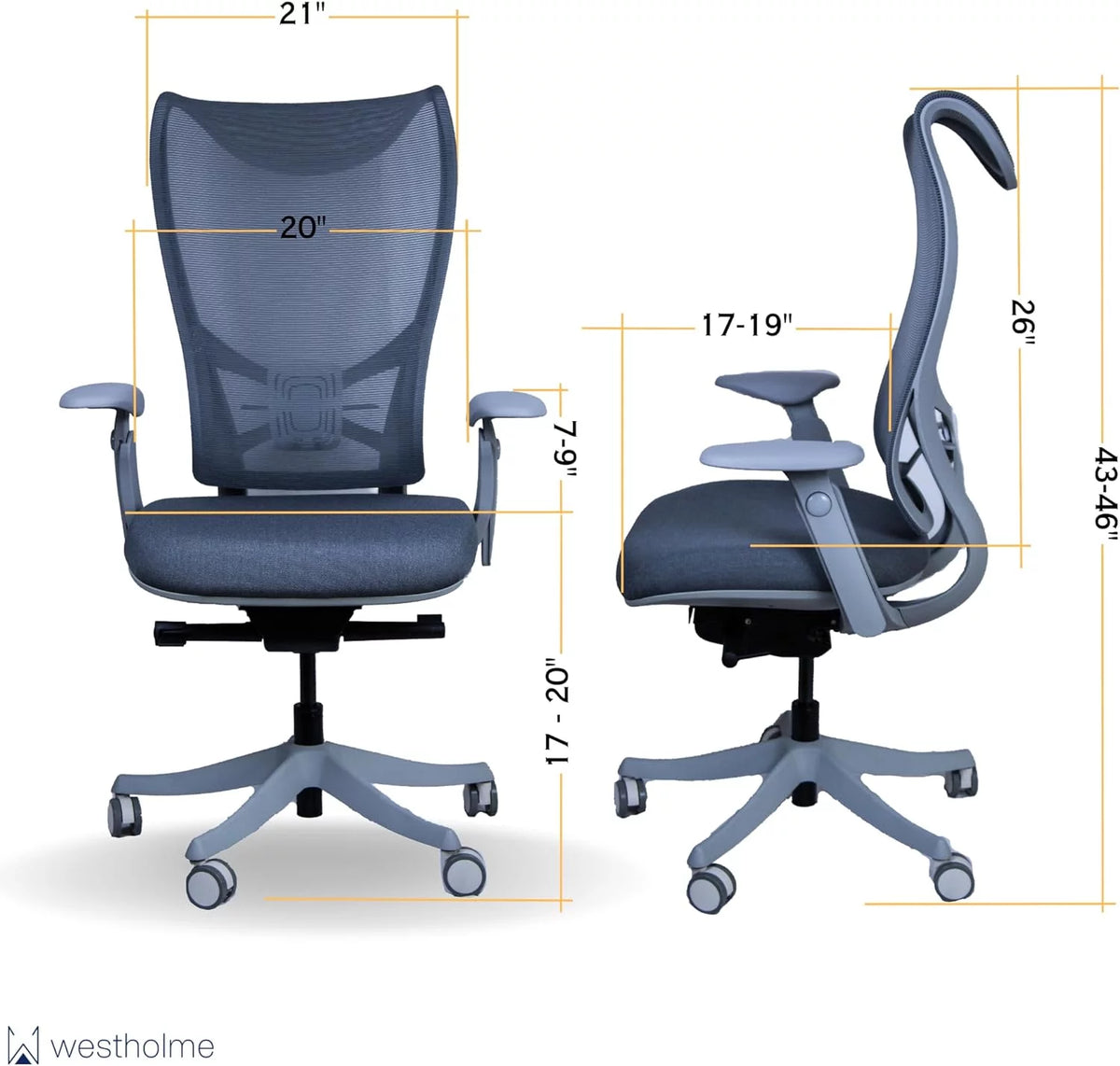 High Back Ergonomic Office Chair with Adjustable Lumbar Support M63067