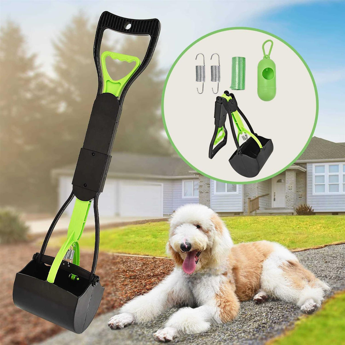 Portable Dog Pooper Scooper with Long Handle T75024