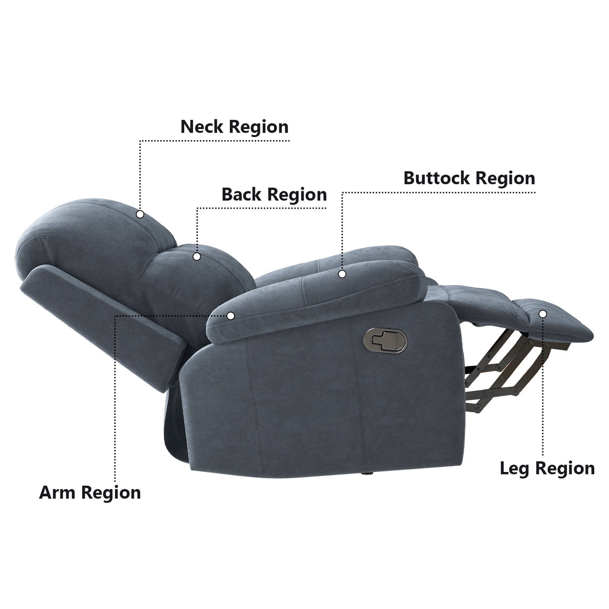 Gray Fabric Recliner Chair I70796