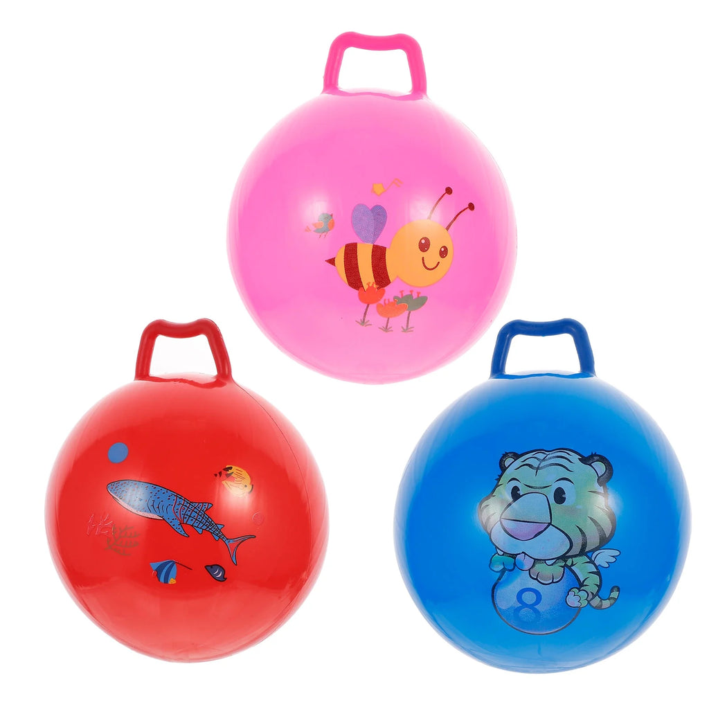 3Pcs Inflatable Hopper Balls with Handle R34499