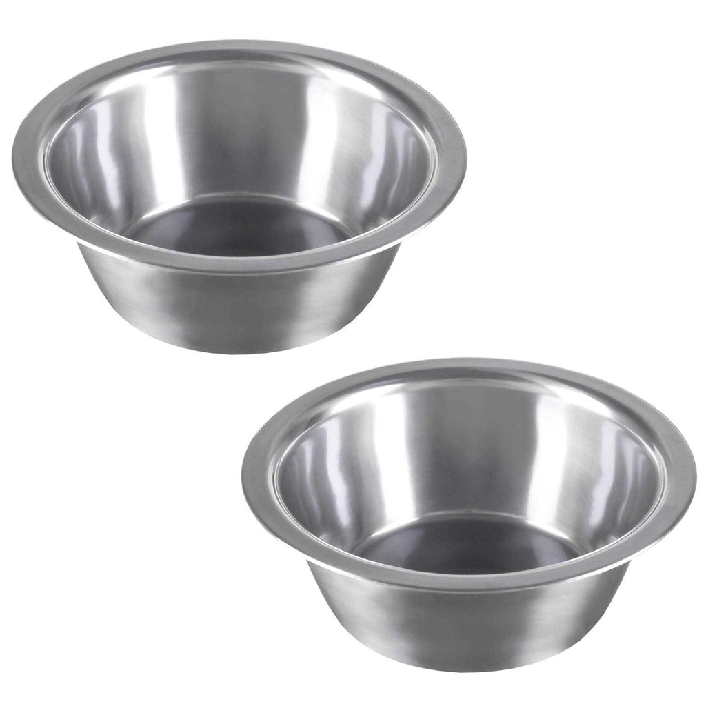 Set of 2 Stainless-Steel Hanging Pet Bowls R85137