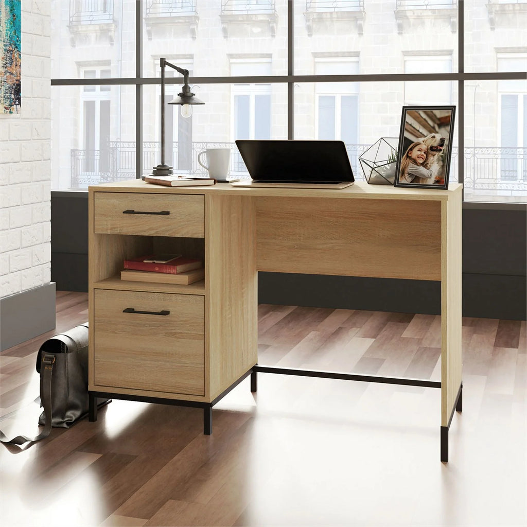 Engineered Wood Desk in Charter Oak Finish T650