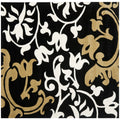 Black Multi 6' x 6' Square Wool Area Rug Z5039