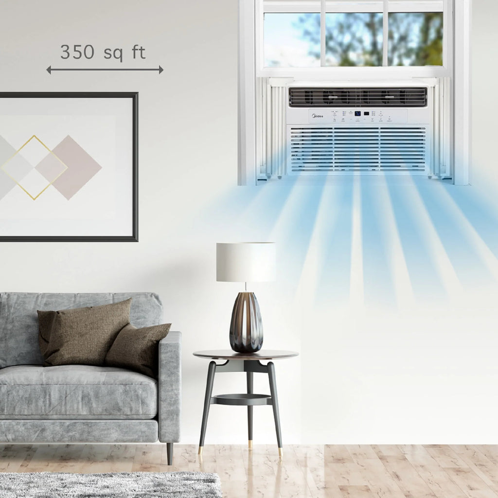 12,000 BTU 115V Smart Window Air Conditioner with Remote, White Z623