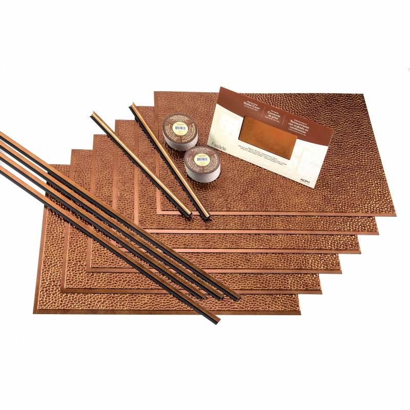 Antique Bronze Hammered Backsplash Q52027