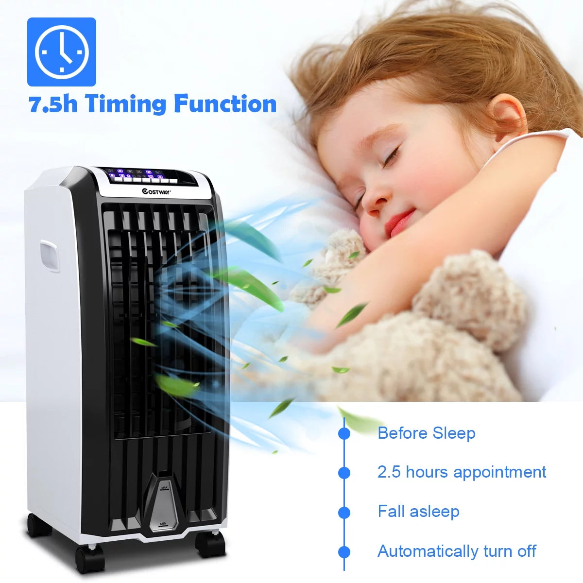 Portable Evaporative Cooler Fan with Remote Control P4704