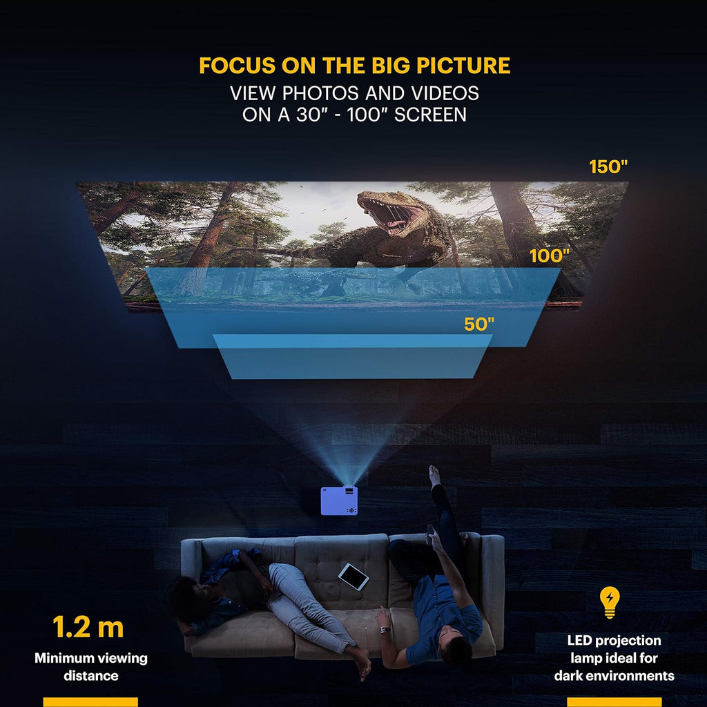 Compact Home Theater Projector with 1080p Compatibility H39619