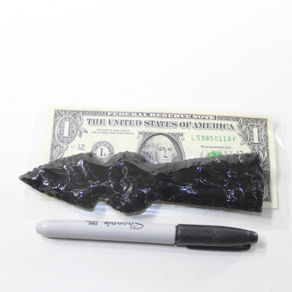 Obsidian Ornamental Tomahawk Head Axe B4048