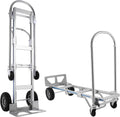 Heavy Duty Convertible Aluminum Hand Truck Dolly with 10 Pneumatic Wheels F754480
