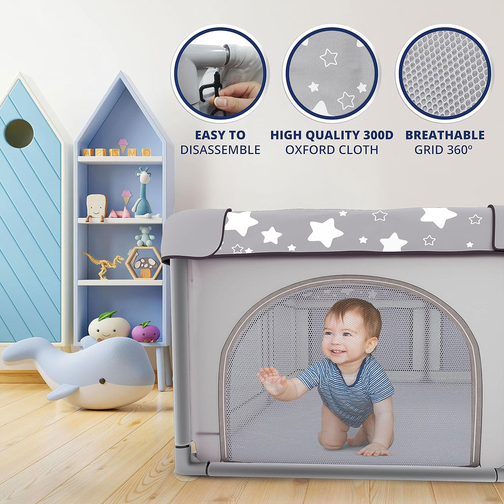 X-Large Foldable Baby Playpen with Carry-Case Y709