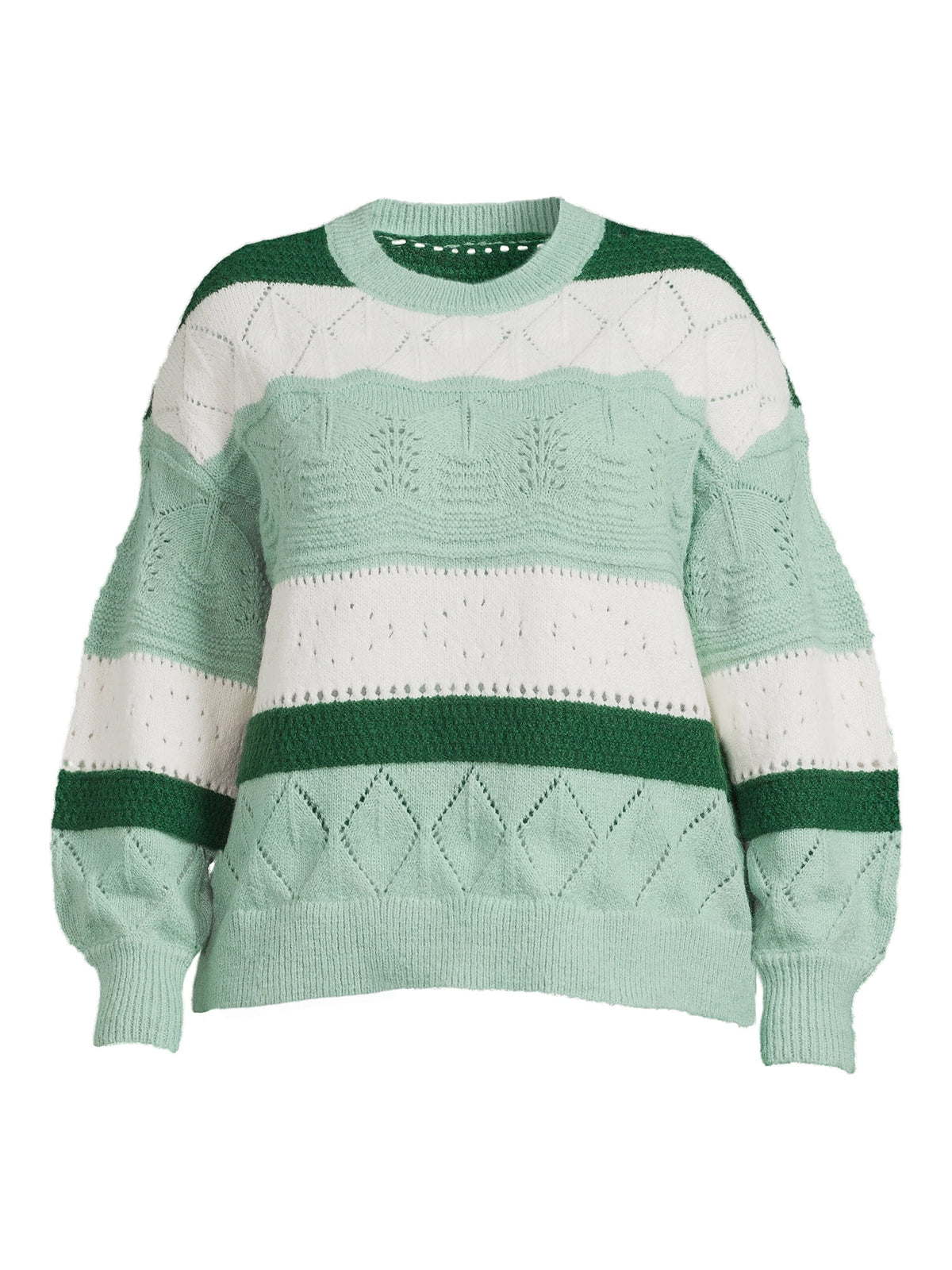 Lightweight Pointelle Pullover Sweater B715