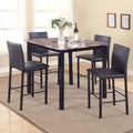 Black Counter Dining Set with Laminated Faux Marble Top H89902