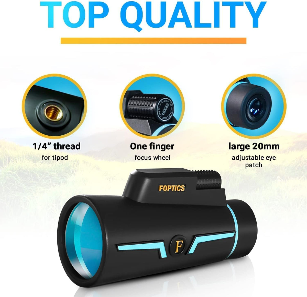 10 x 42 Monocular Telescope with Tripod and Smartphone Holder Q174723