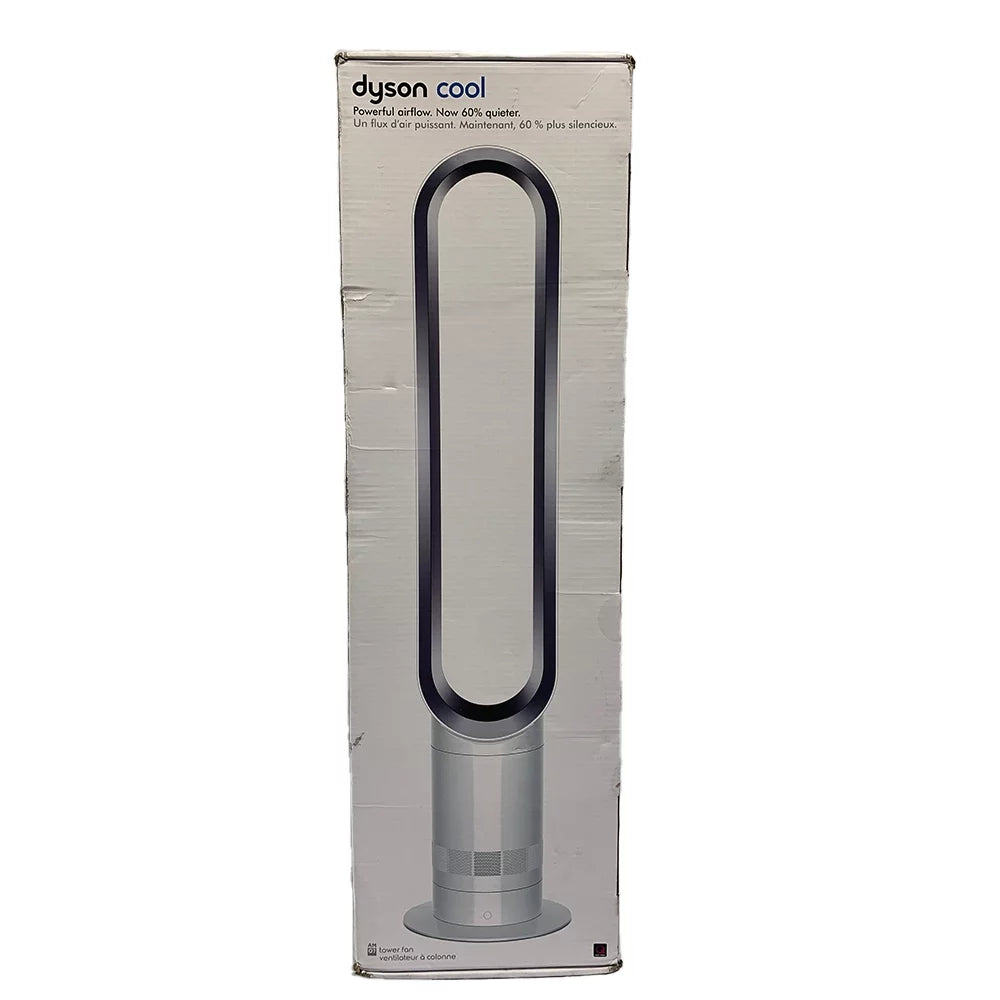 White Silver Tower Fan N39858