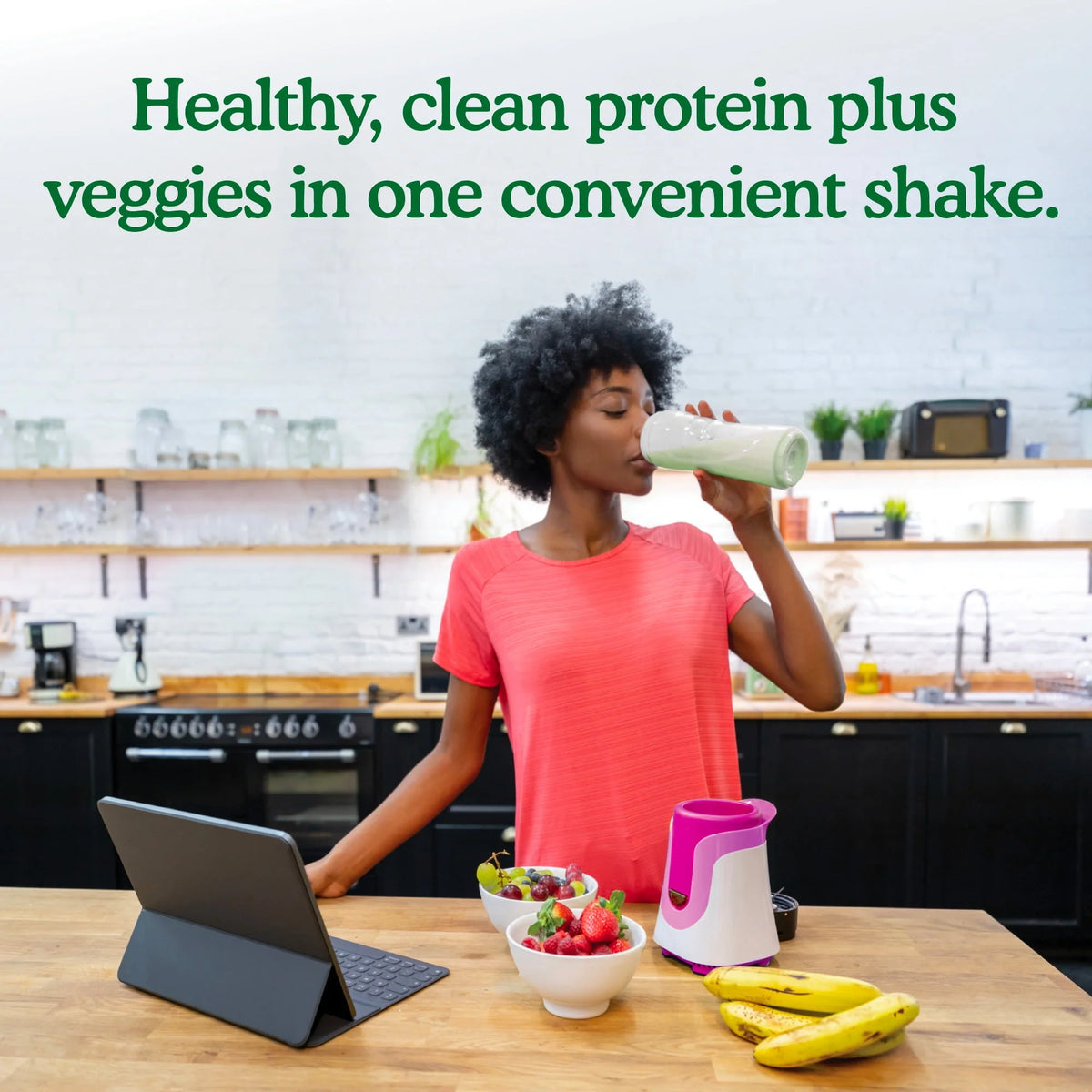 Organic Plant Protein & Greens Powder Vanilla Shake 20g Protein 1.1lb O487814
