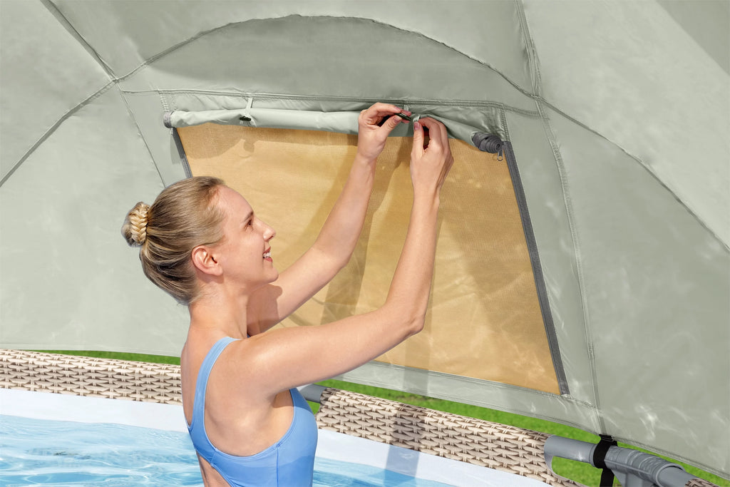 Round Metal Frame Above Ground Pool Set W8354