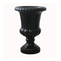 Cast Stone Double Bulbous Urn in Aged Charcoal G778965