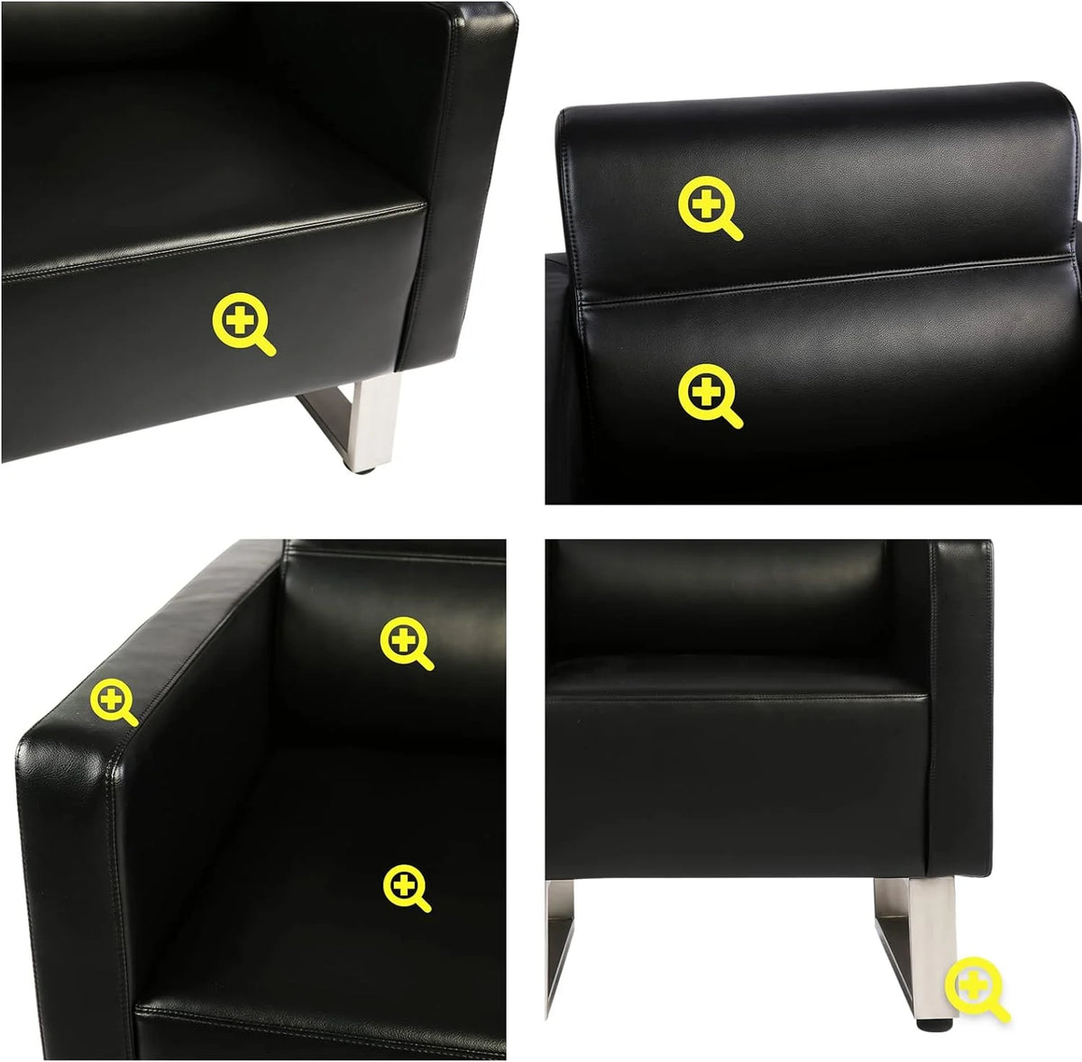 Upholstered Faux Leather Accent Chair N248