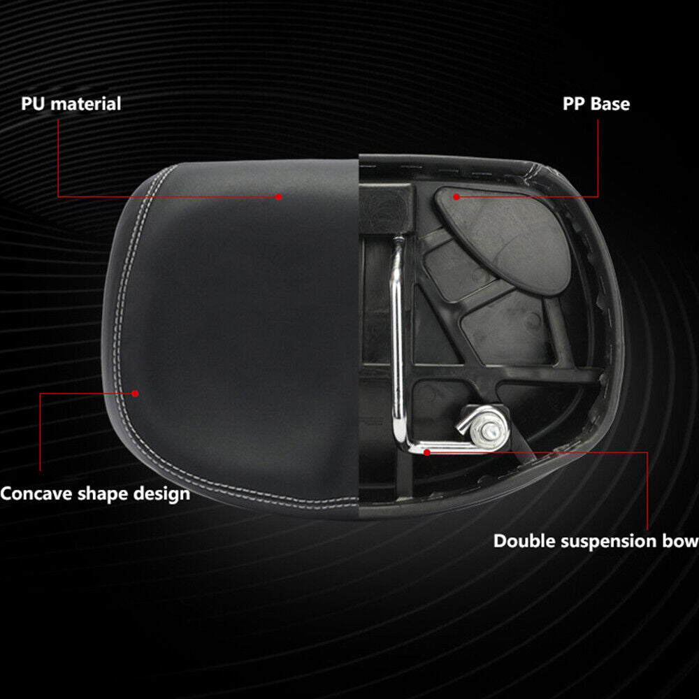 Black PU Pad Noseless Bicycle Seat Cushion W83548