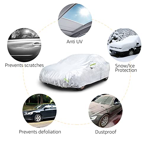 Silver Weatherproof Car Cover 150D Oxford W40152