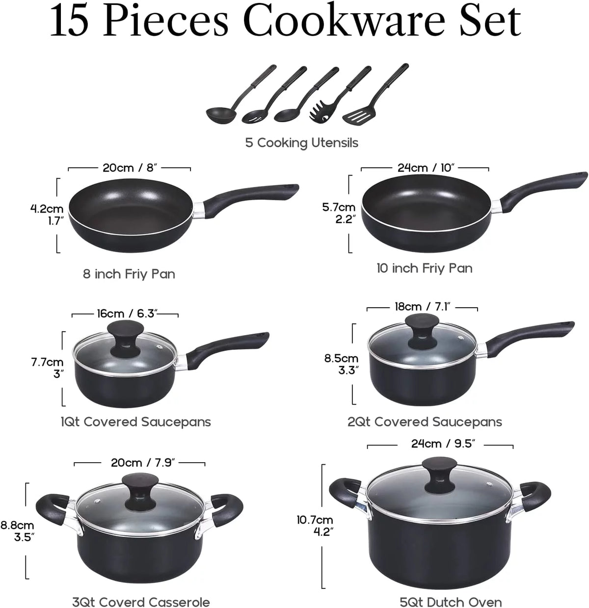 15-Piece Nonstick Cookware Set U311078