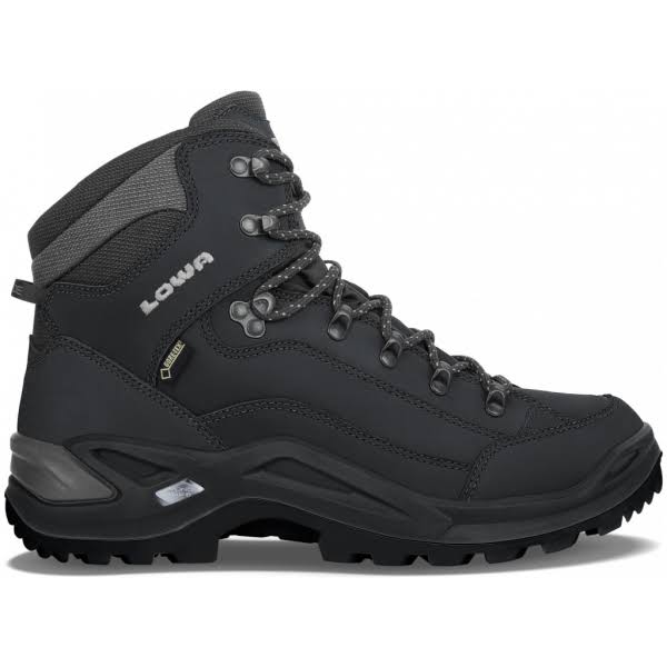 Deep Black Mid Leather Hiking Boots H90278