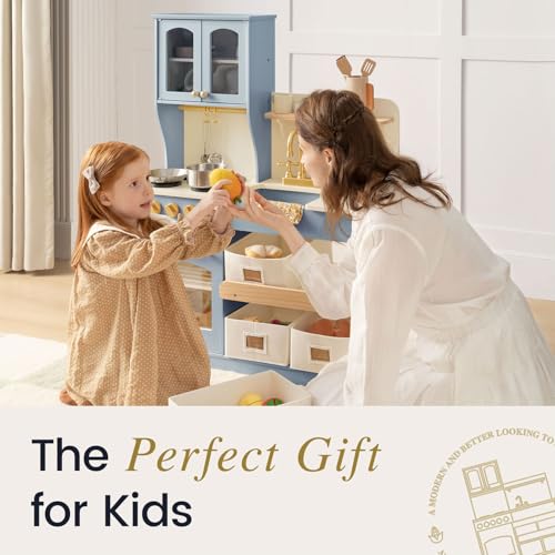 Wooden Toy Kitchen with Stove, Sink & Accessories G6345