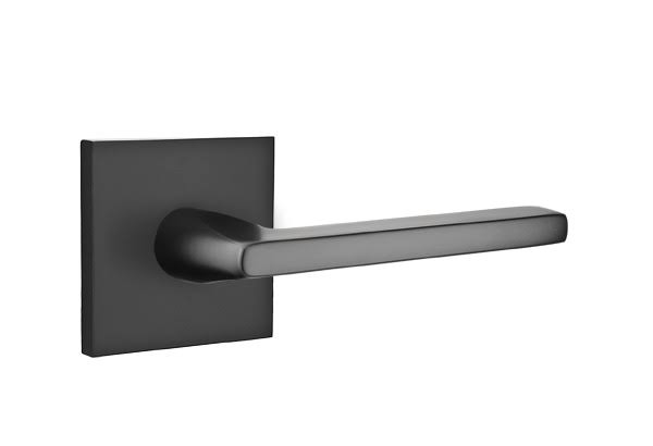 Flat Black Privacy Lever Set P745