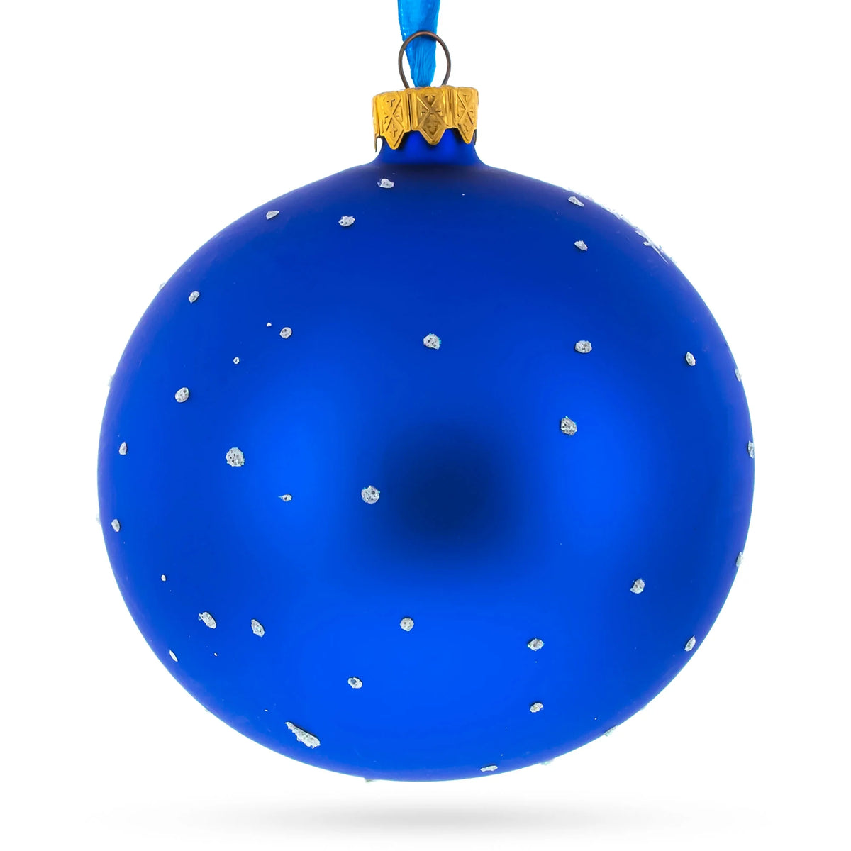 Hand-Blown Glass Ball Christmas Ornament 4 Inches Q7607