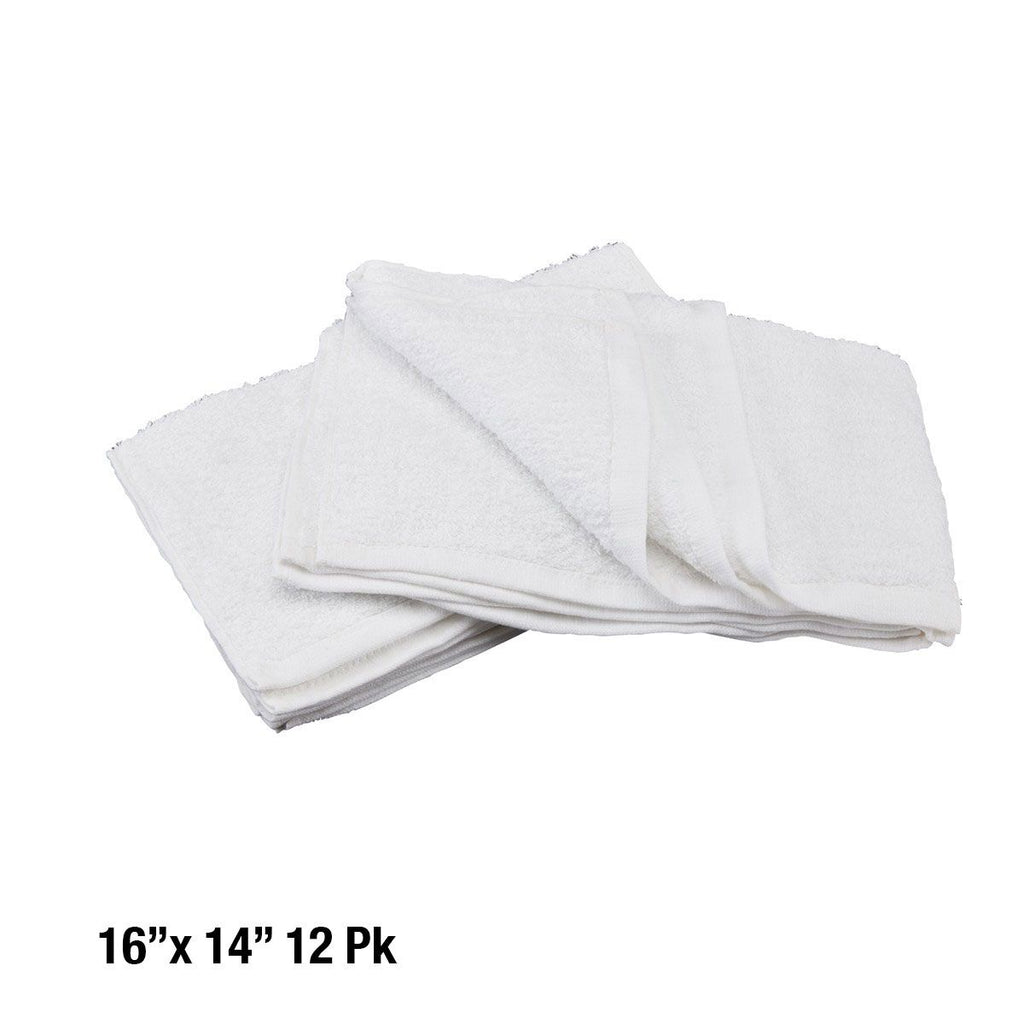 Cotton Terry Cleaning Towels 14 in. x 16 in. 12-Pack X9589