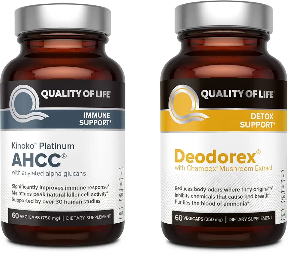 All Natural Immune Support and Detox Bundle - Mushroom Extract - Detox Support Supplement T9687