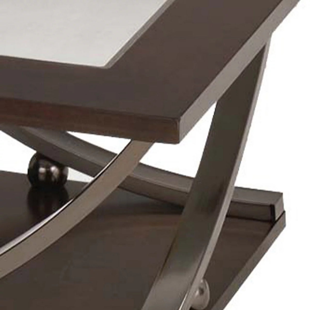Brown and Black Wood Coffee Table with Castors A4803
