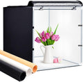 Portable 24 x 24 Inch Photo Studio Light Box with LED Lights and 3 Color Backdrops N76660