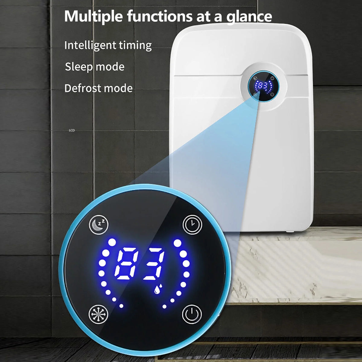 2.5L Water Tank Dehumidifier with Drain Hose F280