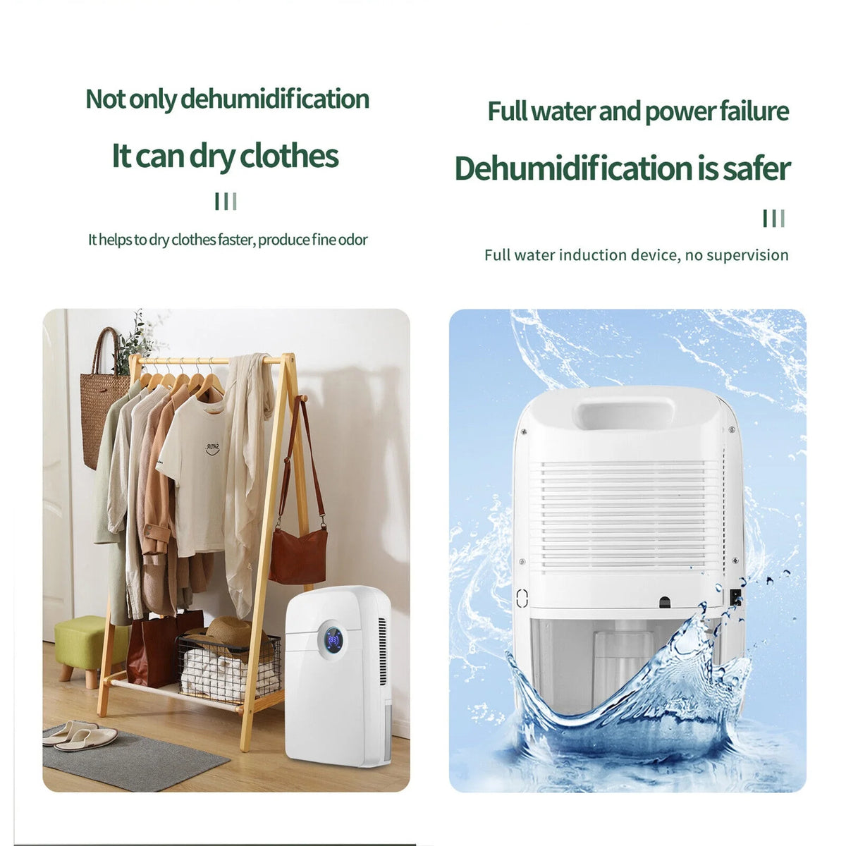 2.5L Water Tank Dehumidifier with Drain Hose F280