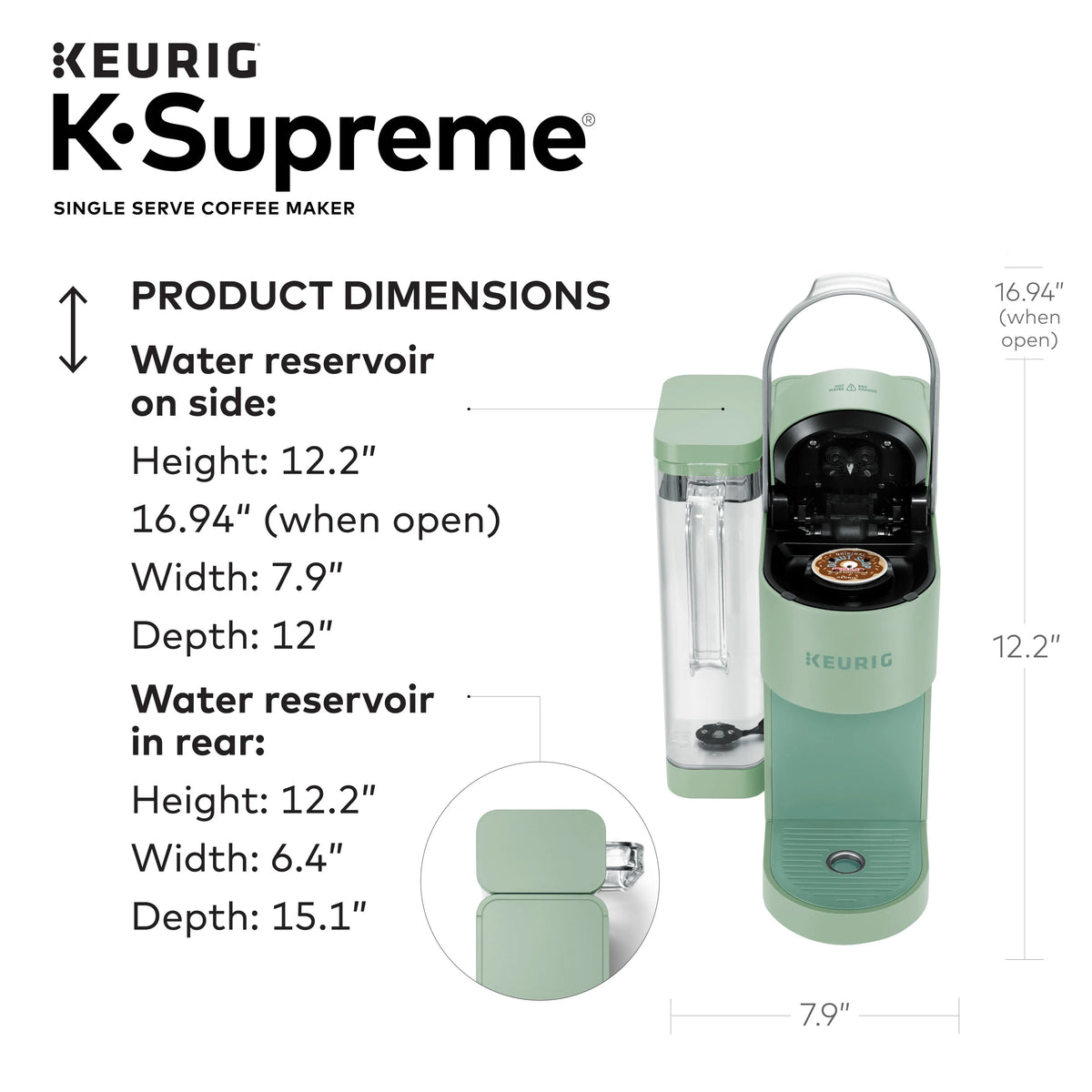 Single-Serve K-Cup Pod Coffee Maker, Black U426061