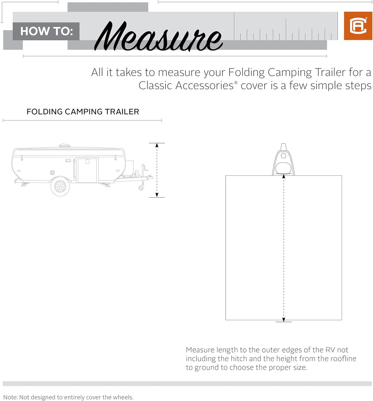 Deluxe Pop-Up Camper Trailer Cover, Fits 8' - 10' Trailers U376