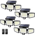 2500LM 210 LED Solar Motion Sensor Flood Lights IP65 Waterproof 3 Heads 2 Packs D63571