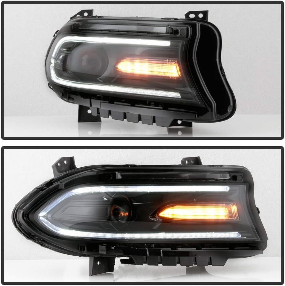 LED DRL Tube Projector Headlight Headlamp Passenger Side I3979