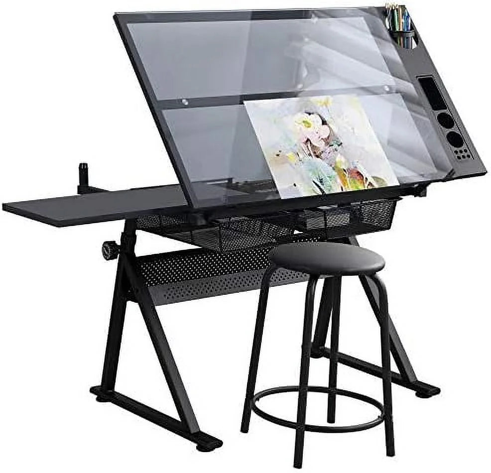 Height Adjustable Drafting Table with Drawer M75968
