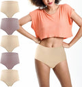 Washable Leak Proof High Waist Cotton Incontinence Underwear 5 Pack O528