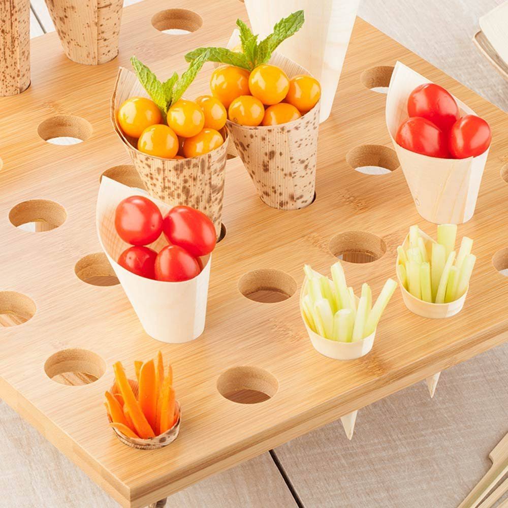 36 Slots Bamboo Cone Stand M632