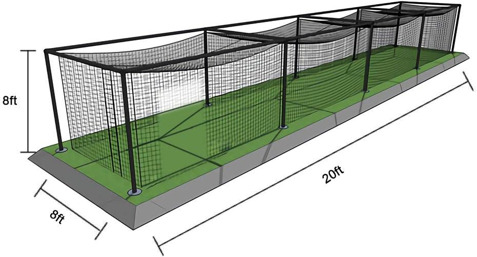 Polyethylene Twisted Knotted Baseball Batting Cage Netting U987605