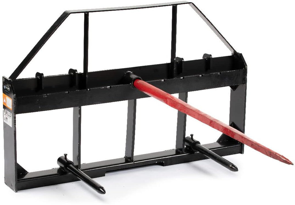 Skid Steer Hay Frame Attachment with 43" Hay Spear and Stabilizers, 4,000 LB T210