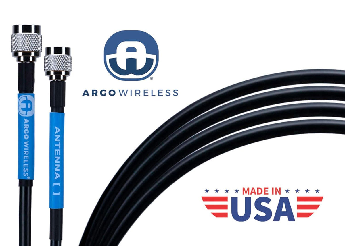 25 ft Low Loss RF Antenna Cable with RP-TNC Male Connectors C2190