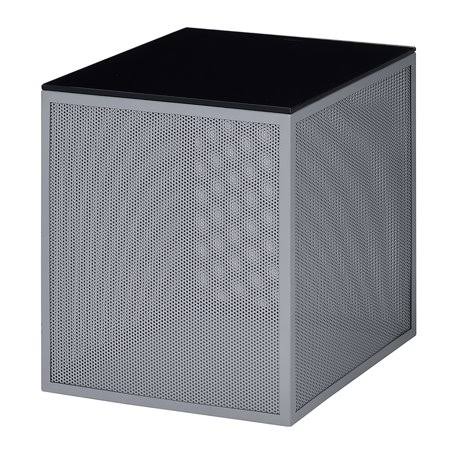 Gray Glass Top Side Table U78217