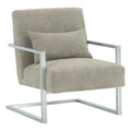 Gray Fabric Upholstered Accent Chair T9704